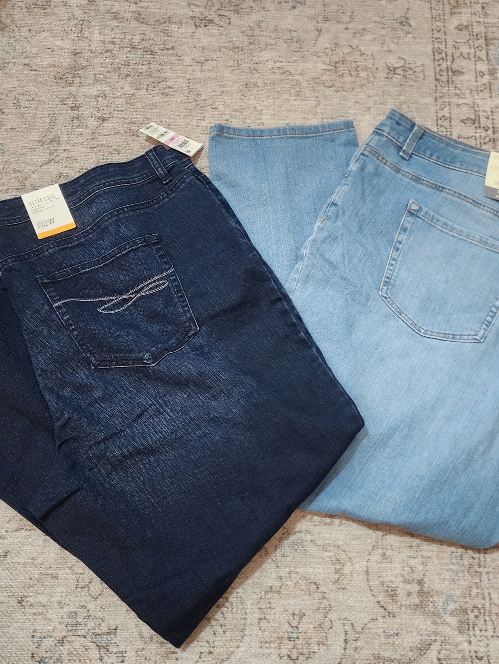 Womens Plus Size‎ 22W Jeans Skinny Straight High Rise Style & Co Lot Bundle of 2